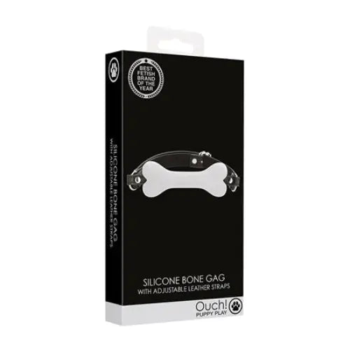 Ouch! Puppy Play Silicone Bone Gag White - Ball Gag