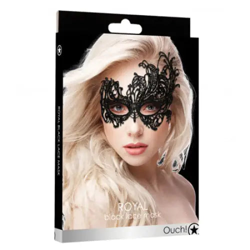 Ouch! Royal Lace Eye Mask Black - Blindfold