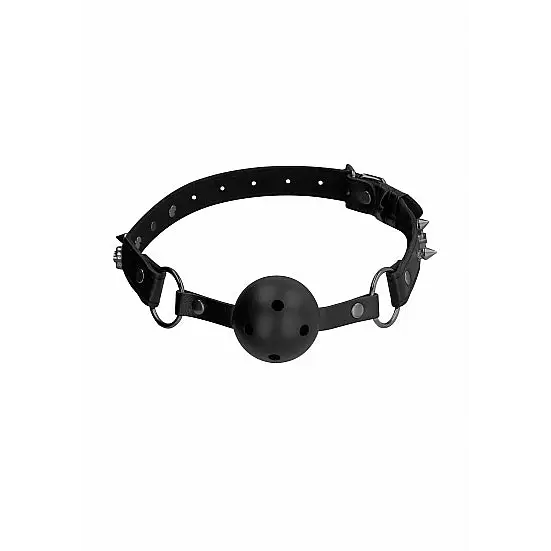 Ouch! Skulls & Bones Breatheable Ball Gag Black - Ball Gag