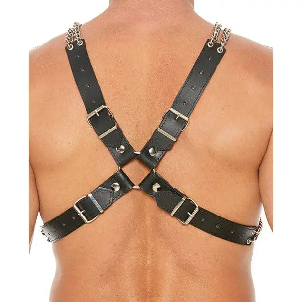 Ouch! Uomo Premium Leather & Chain Harness - a stylish chain harness for men