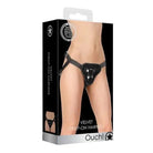 Ouch! Velvet & Velcro Adjustable Strap-on Harness in retail box with O-Ring