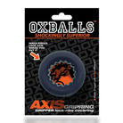 Clear Ice Oxballs Axis Rib Griphold Cockring offers strong grip in soft plus+silicone