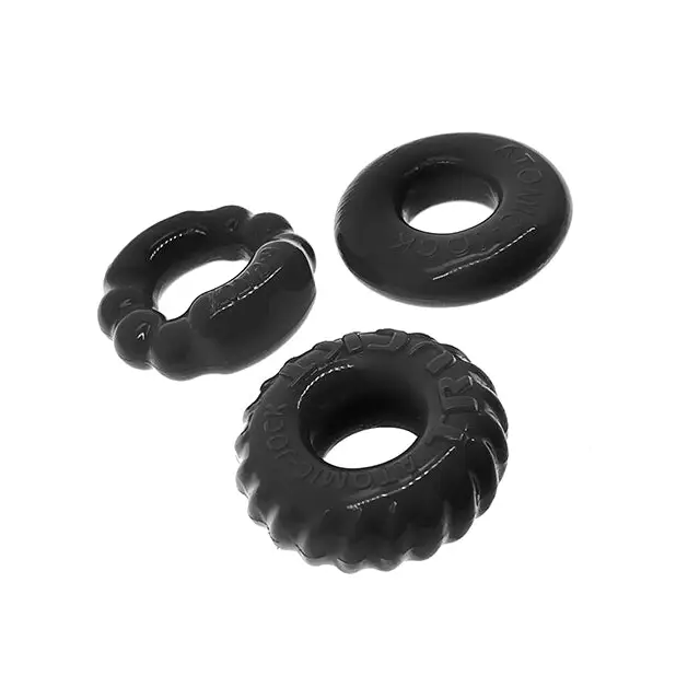 OxBalls Bonemaker 3-Pack Boner Cockring Kit FLEXtpr Pool Blue - Cock Ring