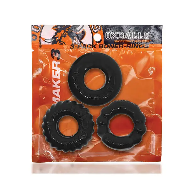 OxBalls Bonemaker 3-Pack Boner Cockring Kit FLEXtpr Pool Blue - Cock Ring