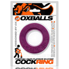 Oxballs Cock-B Bulge Cockring in Silicone Black & Purple - Machine Made Super Rubbery Gear