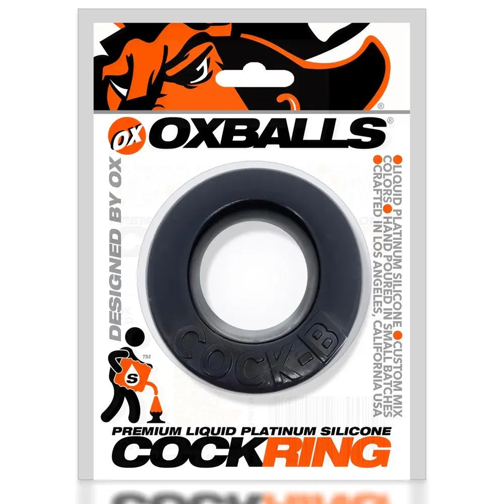 Oxballs Cock-B Bulge Cockring Silicone Black - Machine Made Gear, Super Rubbery