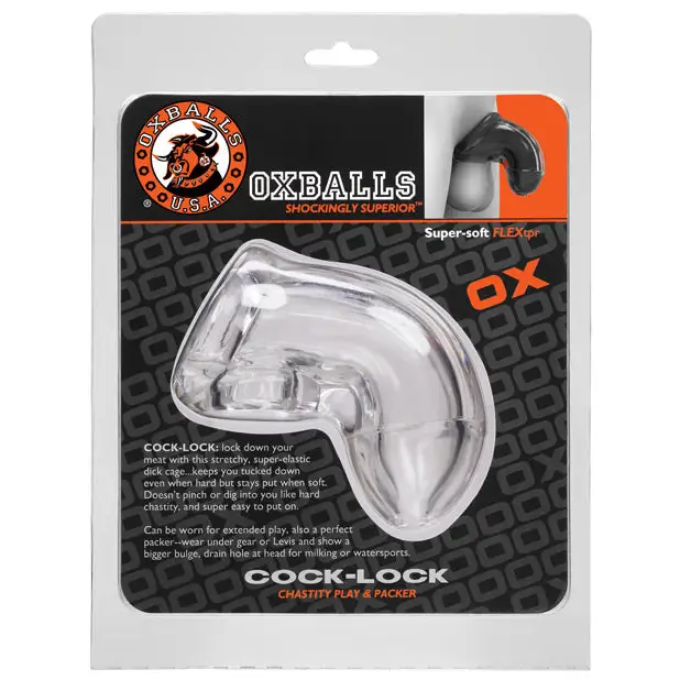 OxBalls Cock-Lock Chastity Clear - Cock Ring