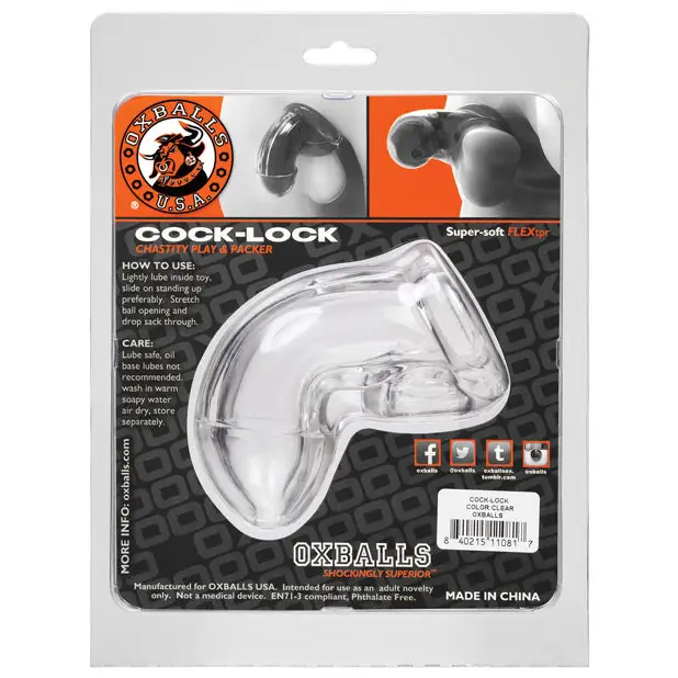 OxBalls Cock-Lock Chastity Clear - Cock Ring