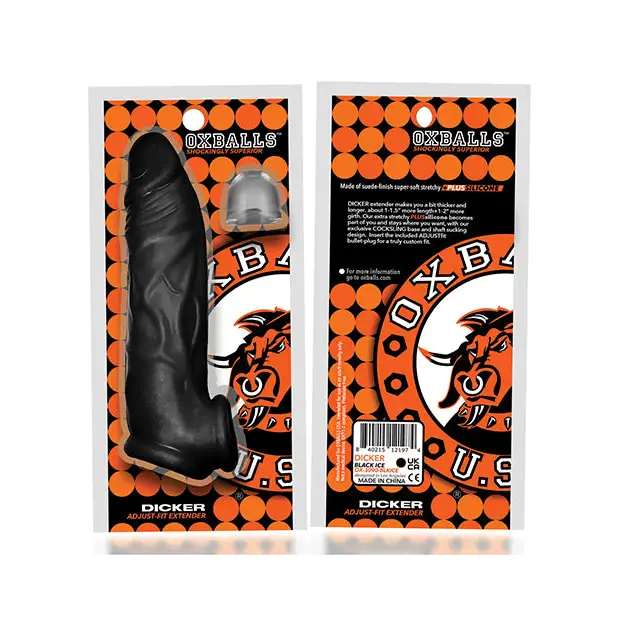 OxBalls Dicker Ultra-Slim Cocksheath Black Ice - Black Ice - Penis Extenders