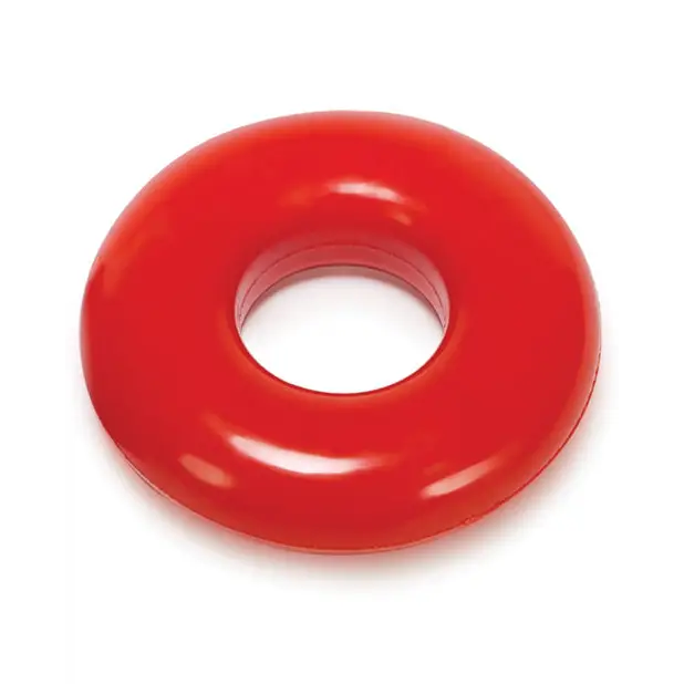 OxBalls Do-Nut- 2 Cockring Large Clear - Red - Cock Ring