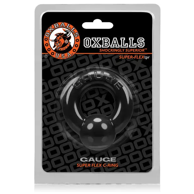 OxBalls Gauge Cockring Black - Cock Ring