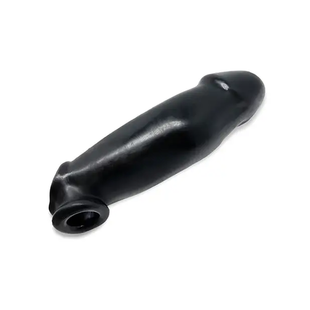 Black rubber bicycle handlebar grip displayed in Oxballs Hulk Gargantic Cocksheath Black