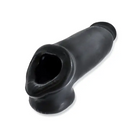 Oxballs Hulk Gargantic Cocksheath Black with black rubber angled vacuum attachment shaft hole