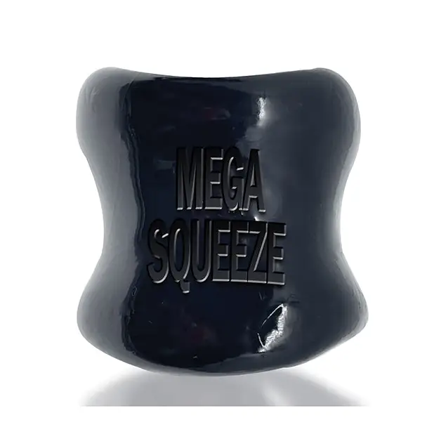 Oxballs Mega Squeeze Ergofit Ballstretcher Black - Cock Ring