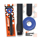 Oxballs Oxshot Butt Nozzle Shower Hose 12 in. + Flex Cockring Black - 6’’ - Shower Accessories