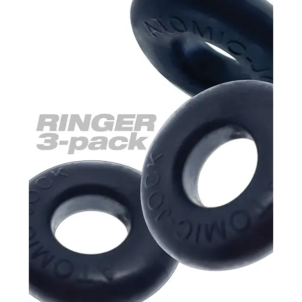 OxBalls Ringer Cockring 3-Pack Plus + Silicone Special Edition Night - Cock Ring