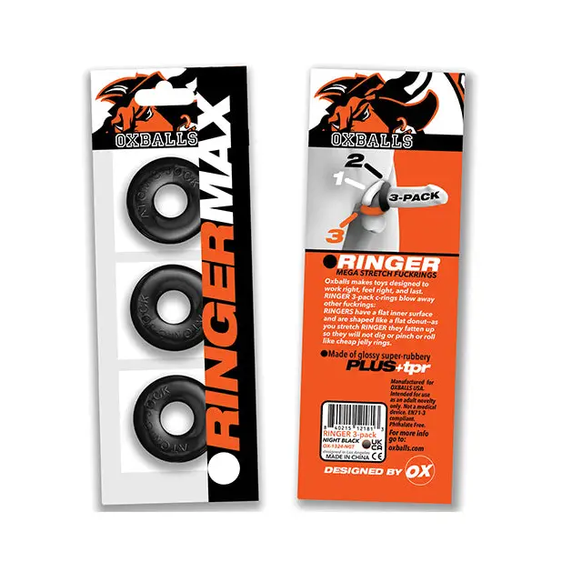 OxBalls Ringer Max 3 Pack Black - Black - Cockrings