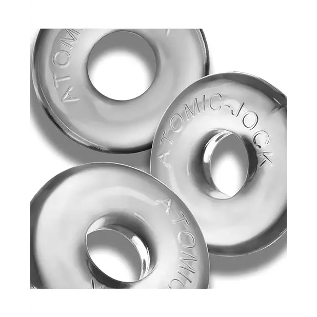 Oxballs Ringer Max 3 Pack Cockrings - Clear - Gay & Lesbian Products