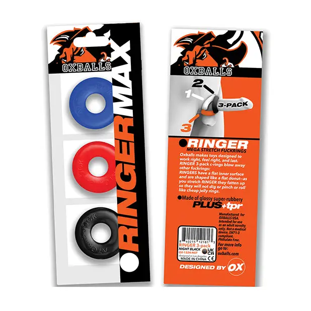 OxBalls Ringer Max 3 Pack Multi - Multi Color - Cockrings