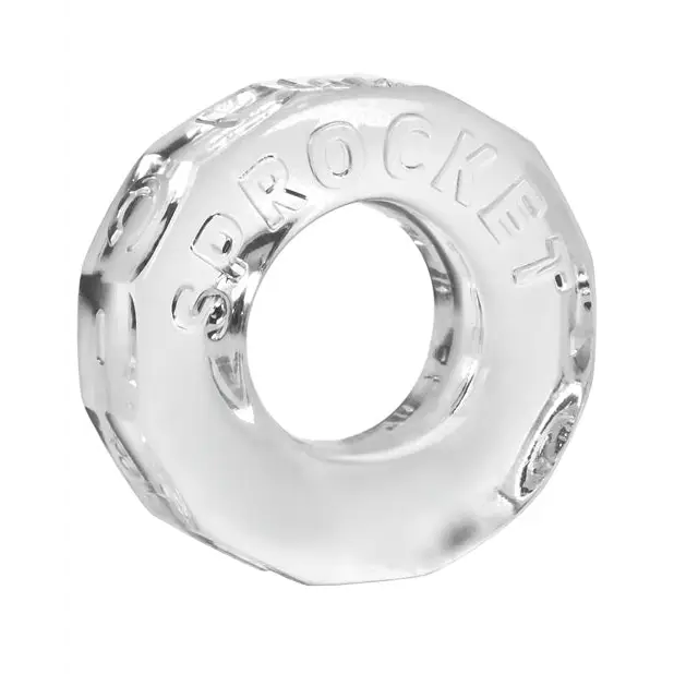 OxBalls Sprocket Cockring Ice Blue - Clear - Cock Ring