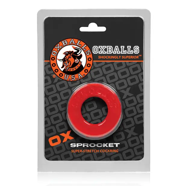 OxBalls Sprocket Cockring Ice Blue - Cock Ring