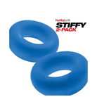 OxBalls Stiffy 2-Pack Bulge Cockrings Silicone TPR - Blue - Cock Ring