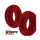 OxBalls Stiffy 2-Pack Bulge Cockrings Silicone TPR - Red - Cock Ring