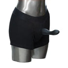 Packer Gear Boxer Brief Harness by CalExotics with black underwear and attached dildo