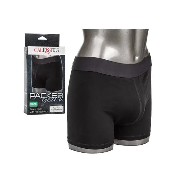 Packer Gear Boxer Brief with Packing Pouch: black shorts, white box - ultimate comfort