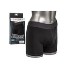 Packer Gear Boxer Brief with Packing Pouch: Black and Silver Waistbands