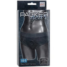 Packer Gear Brief Harness by CalExotics - Black brief-style harness in retail packaging