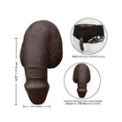 Packer Gear Silicone Packing Penis: Dark silicone sex toy shaped like a fist or hand