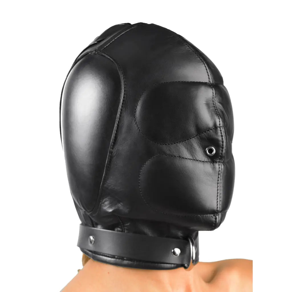 Strict Leather Hood Medium/large Padded Leather Hood at the Haus of Shag