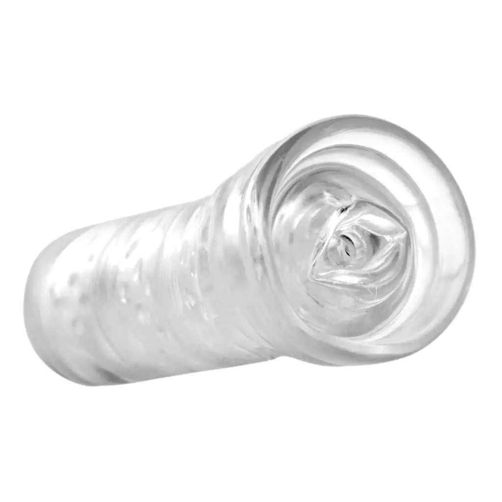 Palm-tec Hot Rod HR Vol 17 Mouth Stroker with clear cylindrical design and flared opening