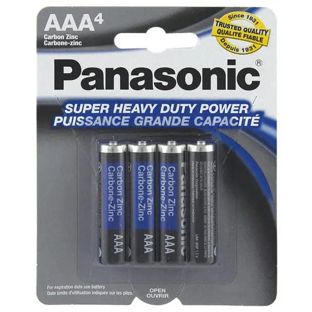 Panasonic Super Heavy Duty AAA Batteries - 2 Pack included in 4 Pack