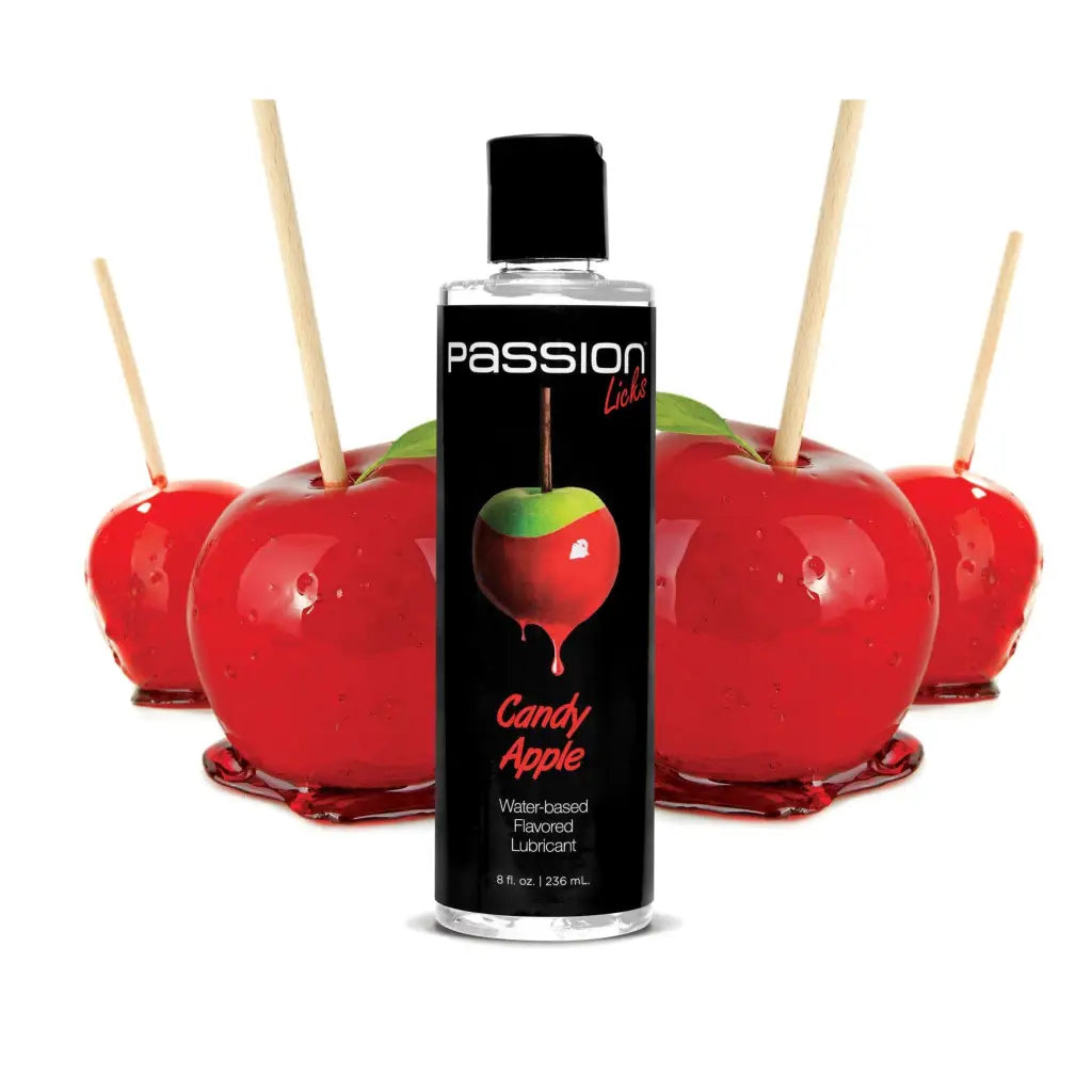 Passion Lubricants Water Based Lubricant Candy Apple Passion Licks Water Based Flavored Lubricant - 8 Oz at the Haus of Shag