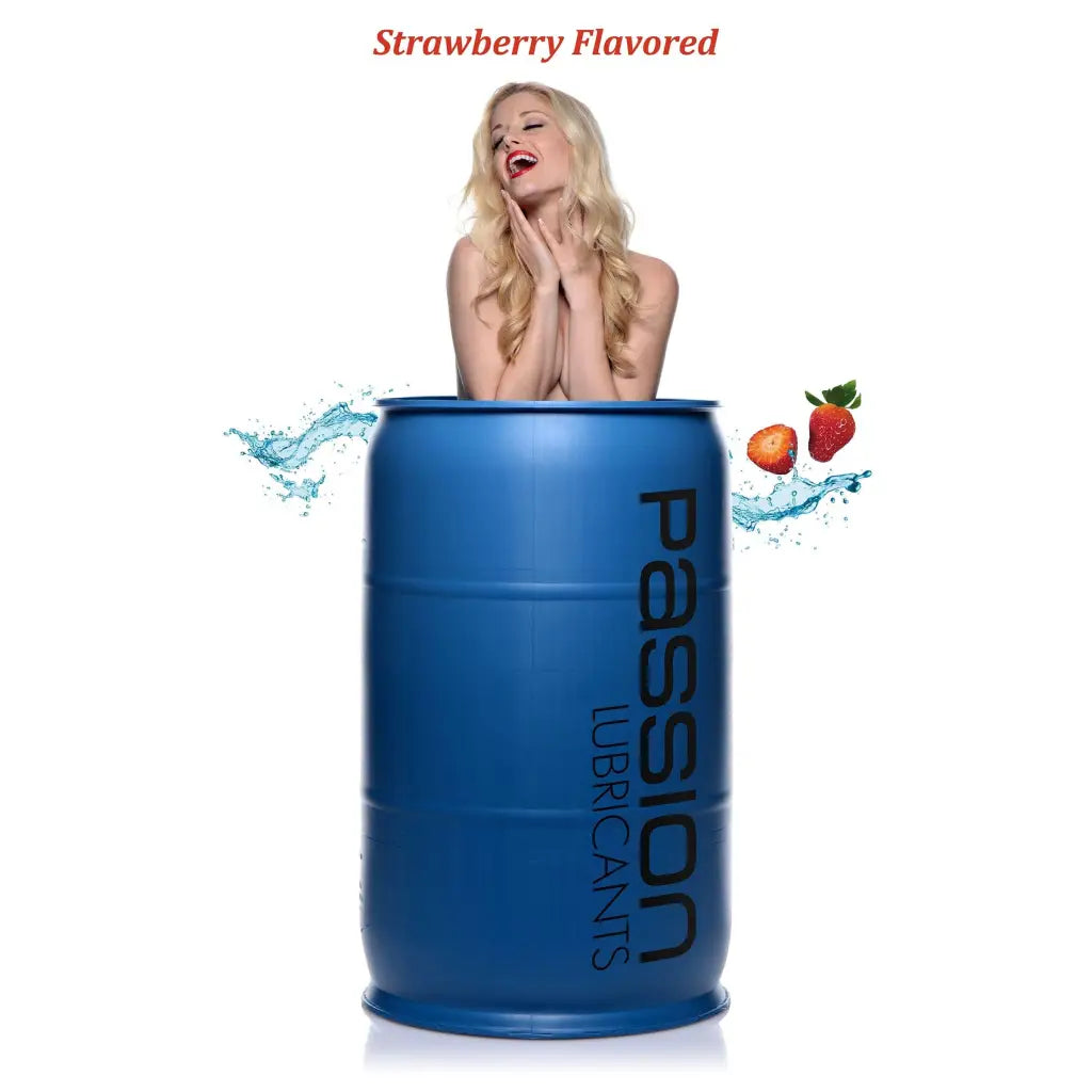 Passion Lubricants Water Based Lubricant Passion Strawberry Flavored Lubricant - 55 Gallon Drum at the Haus of Shag