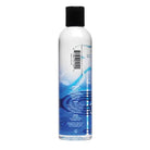 Passion Water Based Lubricant: Clear bottle with blue swirl design containing liquid product