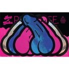 Stylized blue and pink overlapping penis pasties for nipples & skin from Pastease A Bag of Dicks