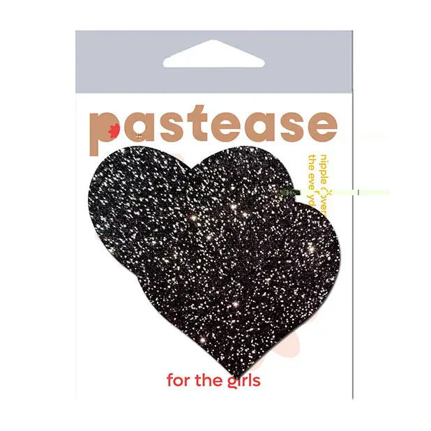 Pastease All Sparkle Heart - Black O/s - Pasties