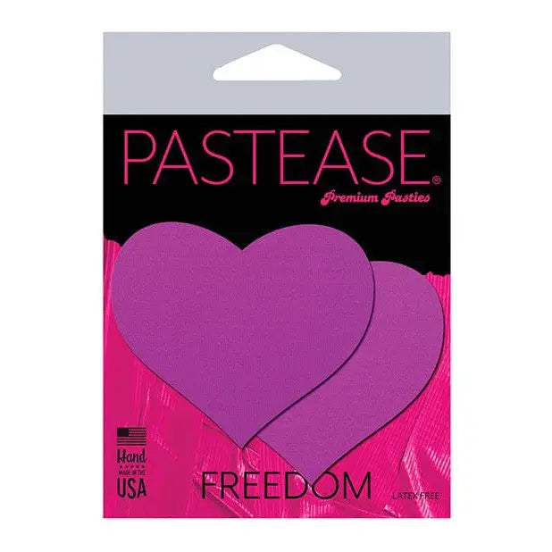 Pastease Pasties Purple Pastease Basic Heart Black Light Reactive - Neon O/s at the Haus of Shag