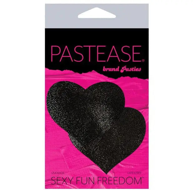 Pastease Basic Liquid Heart: Black heart sticker on a pink background