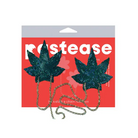 Pastease Chains Disco Weed Leaf - Green O/s - Pasties