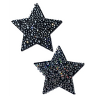 Pastease Crystal Sparkling Star Pasties Silver - Black - Pasties