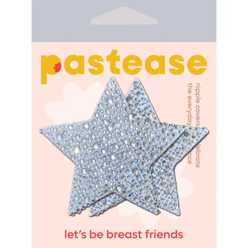 Pastease Crystal Sparkling Star Pasties Silver - Pasties