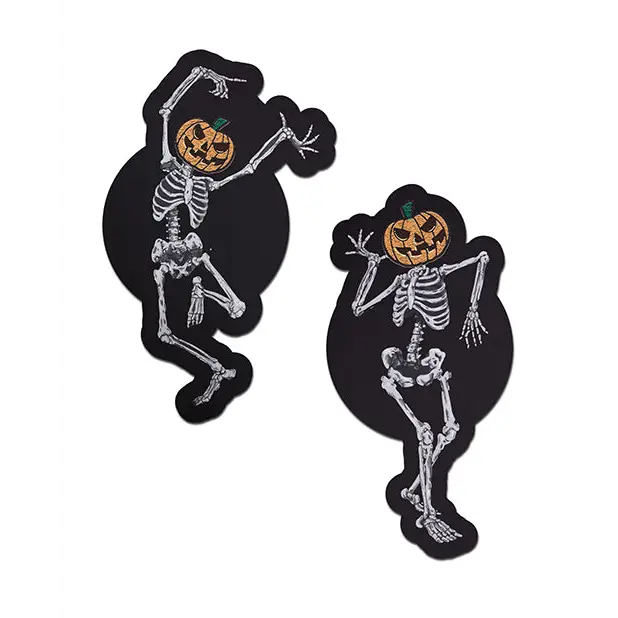 Pastease Dancing Skeletons W/ Pumpkin Heads - Pasties