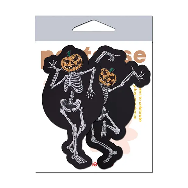 Pastease Dancing Skeletons W/ Pumpkin Heads - Pasties