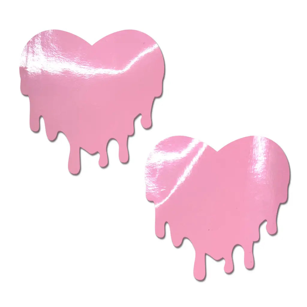 Pastease Faux Latex Melty Hearts - Lingerie & Clothing