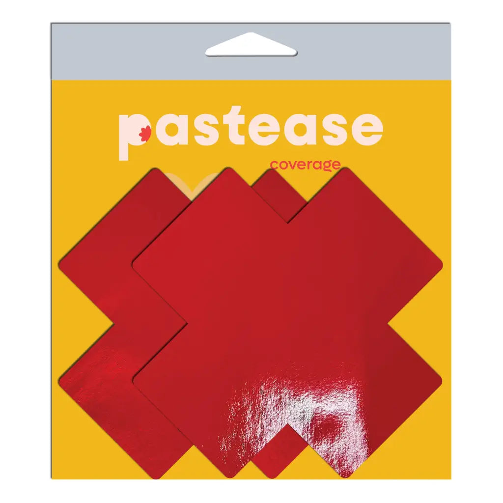 Pastease Faux Latex Red Plus X Full Coverage - Lingerie & Clothing