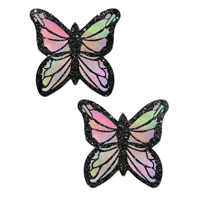 Pastease Glitter Butterfly Pasties Pastel Rainbow - Lingerie Clothing and Accessories